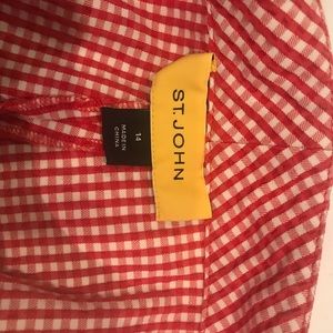 St. John red pants size 14